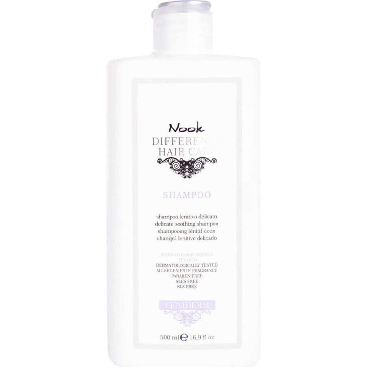 Nook Difference Hair Care Leniderm Delicate Soothing Shampoo 500ml