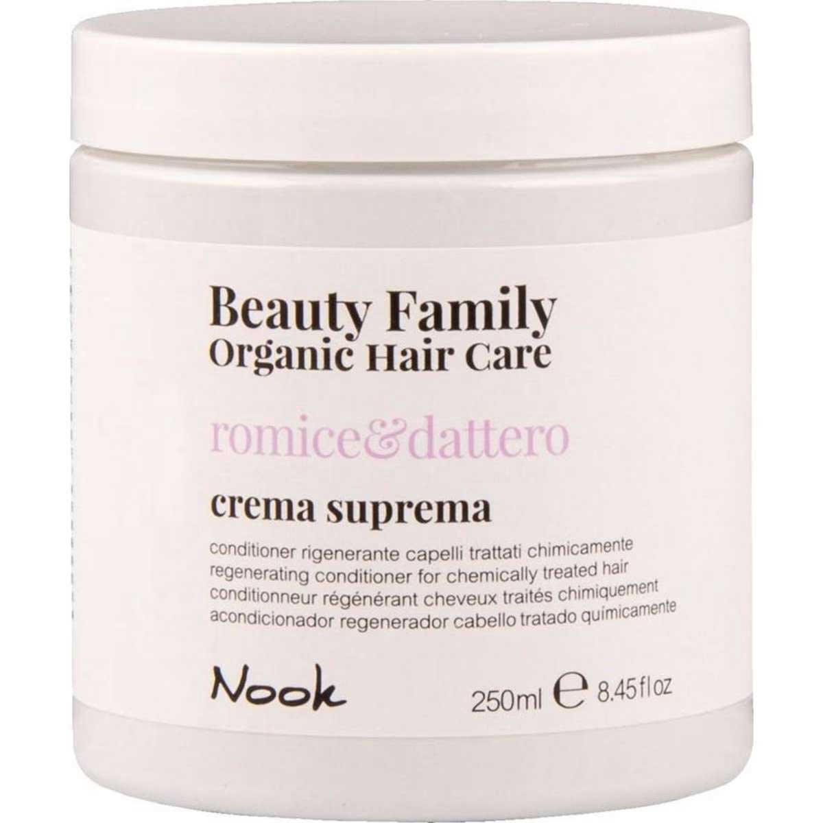Nook Beauty Family Organic Hair Care Romice&Dattero Crema Suprema 250ml - Regenerating conditioner for chemically treated hair