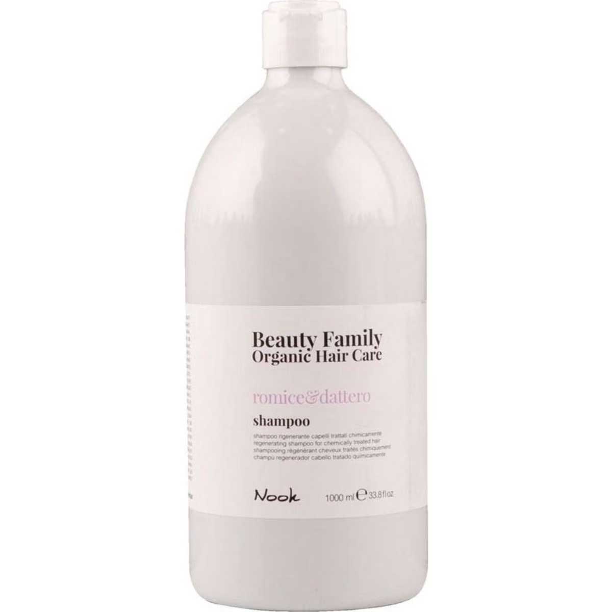 Nook Beauty Family Organic Hair Care Romice&Dattero Shampoo 1L - Regenerating shampoo for chemically treated hair