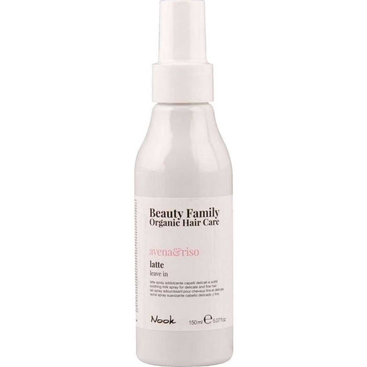 Nook Beauty Family Organic Hair Care Avena&Riso Leave In 150ml - Soothing milk spray for delicate and fine hair
