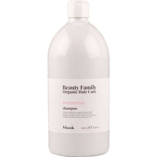 Nook Beauty Family Organic Hair Care Avena&Riso Shampoo 1L - Soothing shampoo for delicate and fine hair