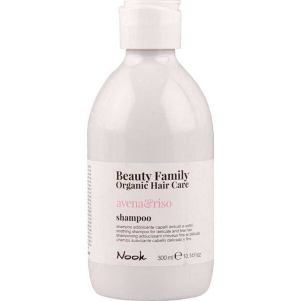 Nook Beauty Family Organic Hair Care Avena&Riso Shampoo 300ml - Soothing shampoo for delicate and fine hair