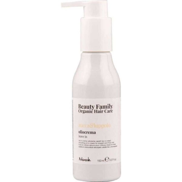 Nook Beauty Family Organic Hair Care Zucca&Luppolo Leave In 150ml - Smoothing oil in cream for straight and fuzzy hair