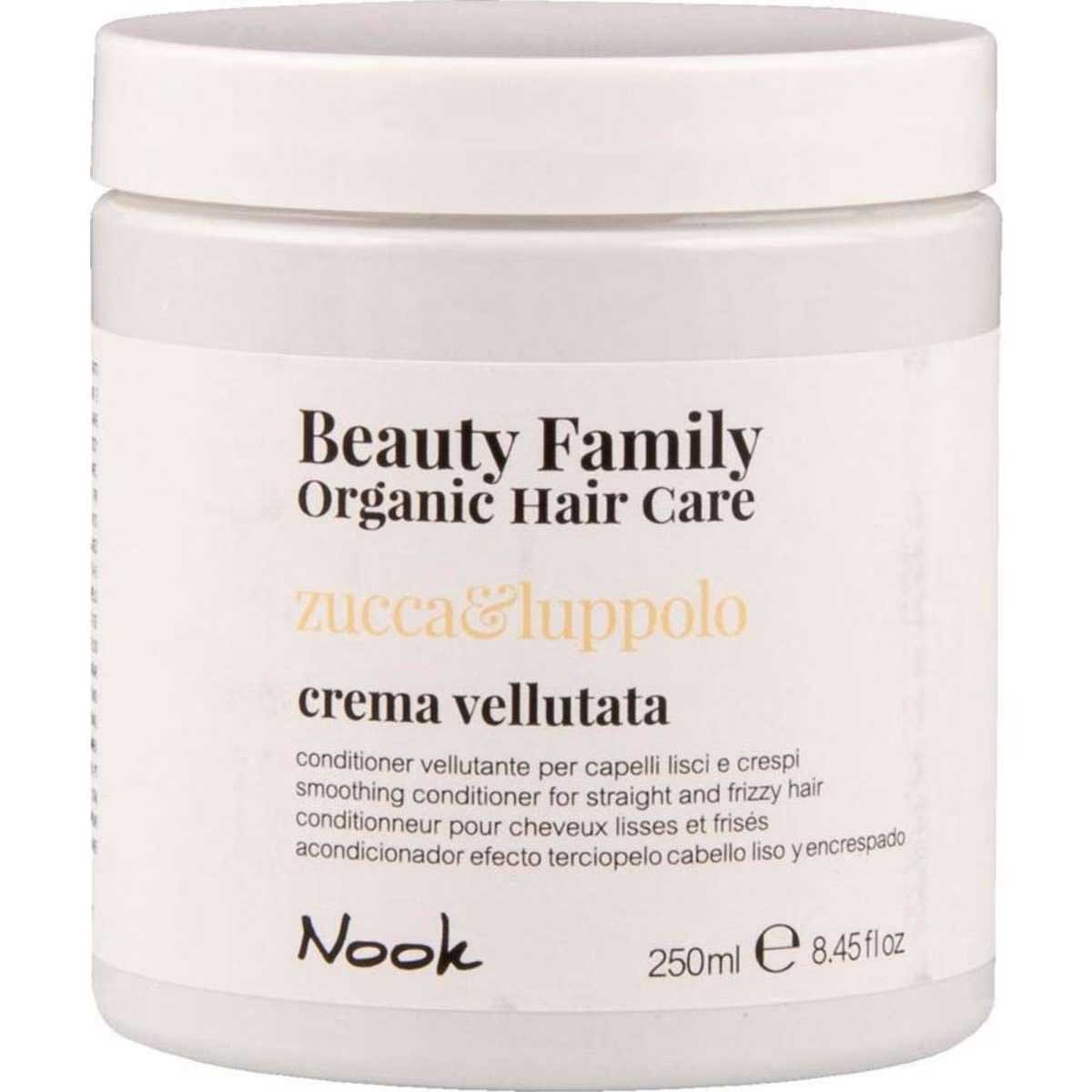Nook Beauty Family Organic Hair Care Zucca&Luppolo Crema Vellutata 250ml - Smoothing conditioner for straight and fuzzy hair