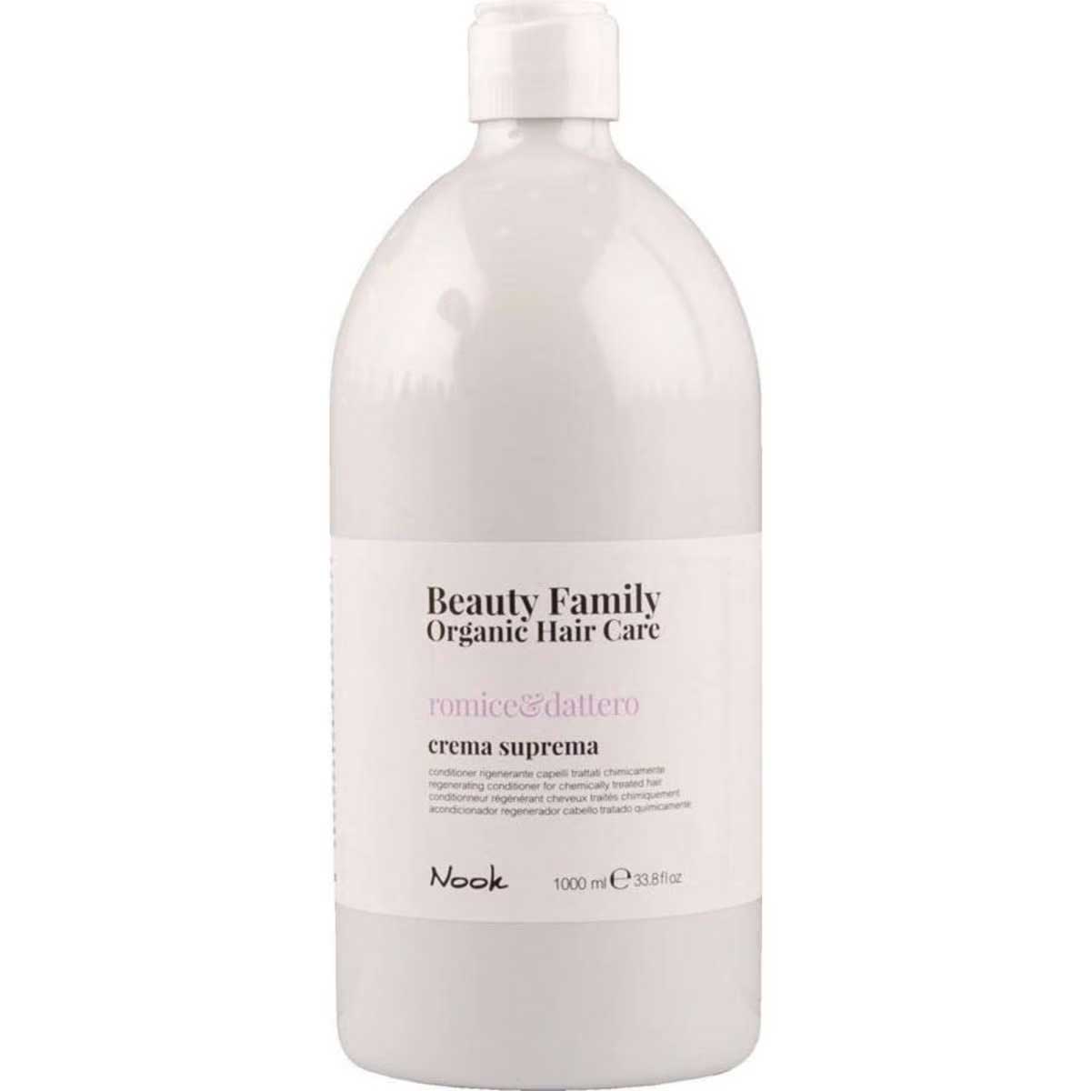 Nook Beauty Family Organic Hair Care Romice&Dattero Crema Suprema 1L - Regenerating conditioner for chemically treated hair