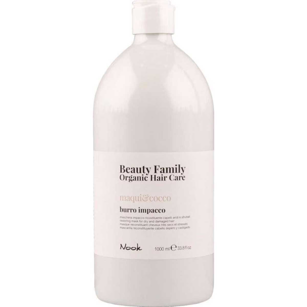 Nook Beauty Family Organic Hair Care Maqui&Cocco Burro Impacco 1L - Restoring mask for dry and damaged hair