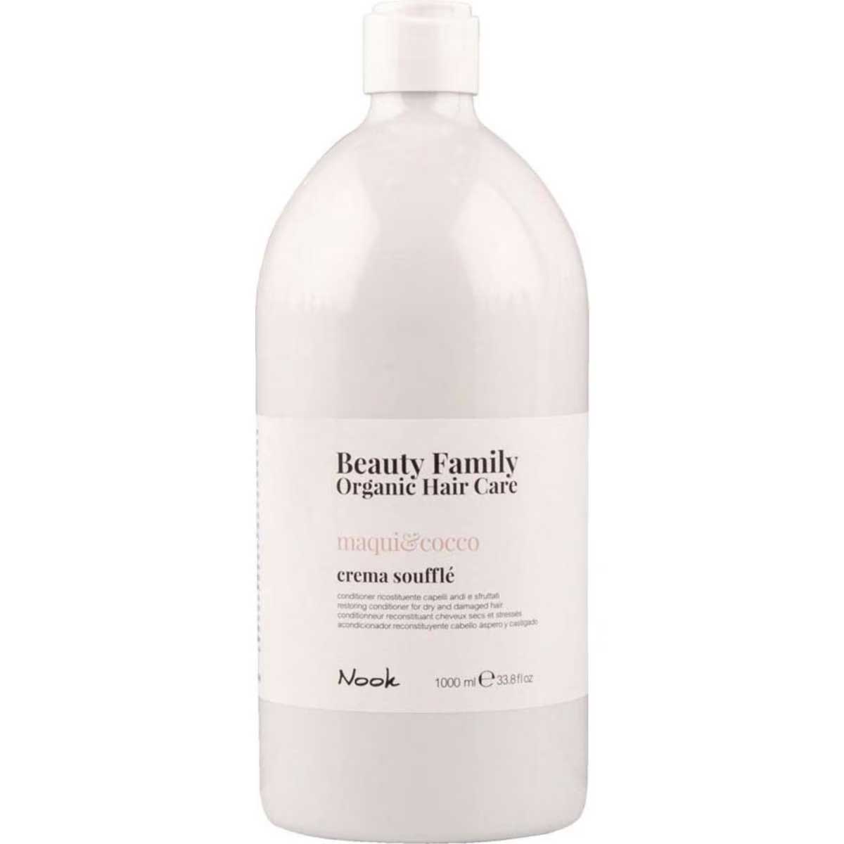 Nook Beauty Family Organic Hair Care Maqui&Cocco Crema Souffle 1L - Restoring conditioner for dry and damaged hair
