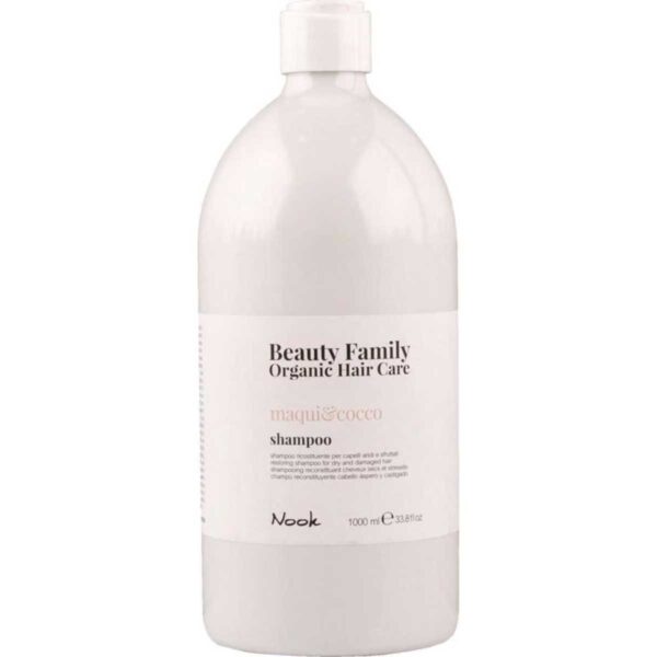 Nook Beauty Family Organic Hair Care Maqui&Cocco Shampoo 1L - Restoring shampoo for dry and damaged hair