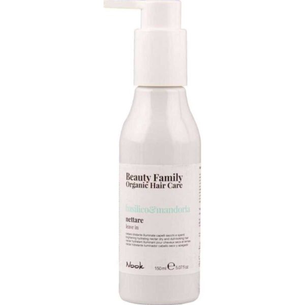 Nook Beauty Family Organic Hair Care Basilico&Mandorla Leave In 150ml - Brightening hydrating nectar dry and dull-looking hair
