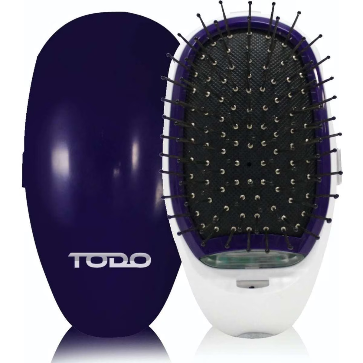 1074297429 TODO Ionic Styling Hair Brush Health Smooth Silky Hair Stainless Steel Bristle Comb Purple