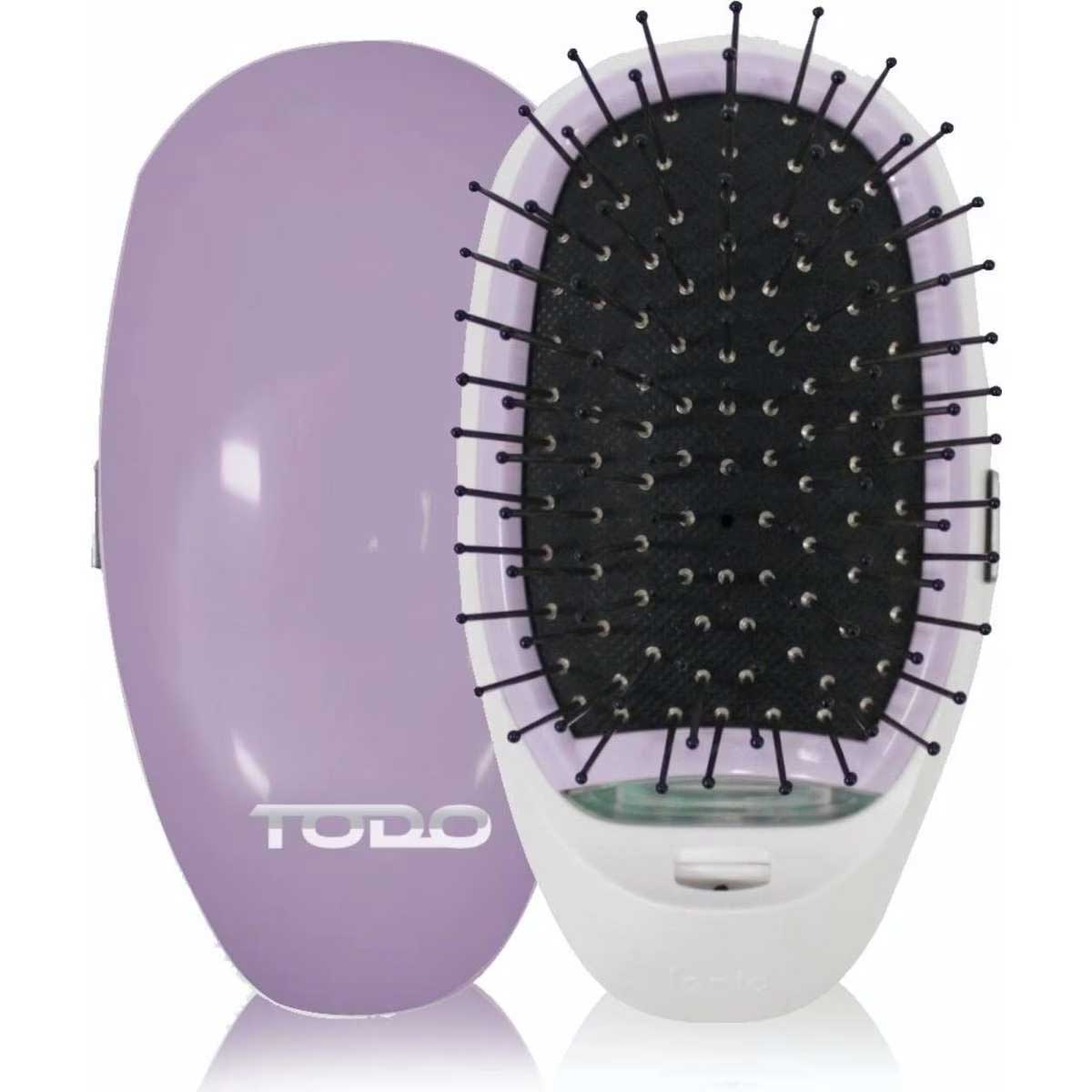 TODO Straightening Ionic Hair Brush Smooth Silky Hair Stainless Steel Lavender