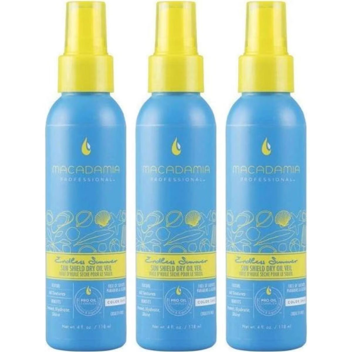 Macadamia Professional Sun Shield Dry Oil Veil 118mL X 3