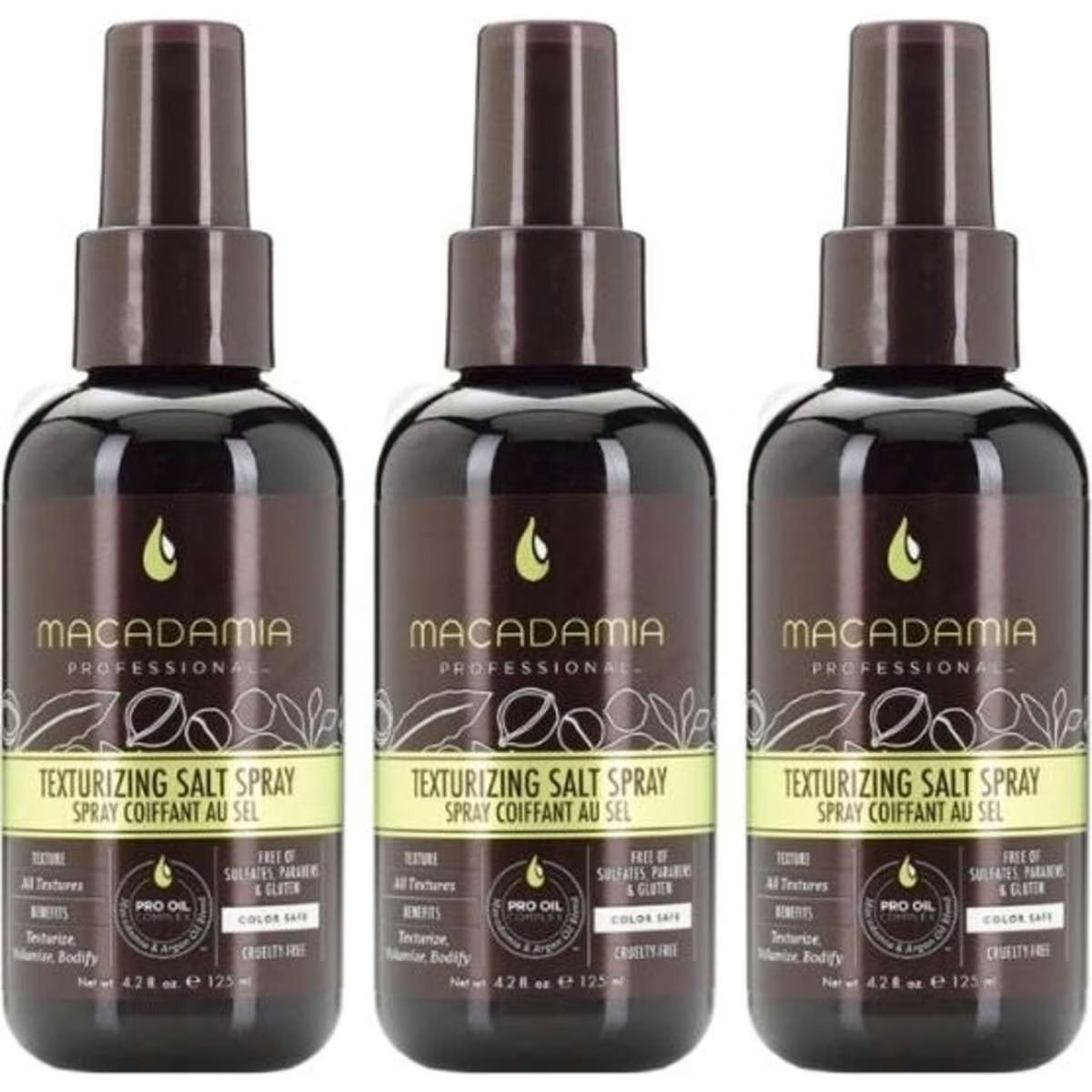 Macadamia Professional Texturizing Salt Spray 125mL x 3