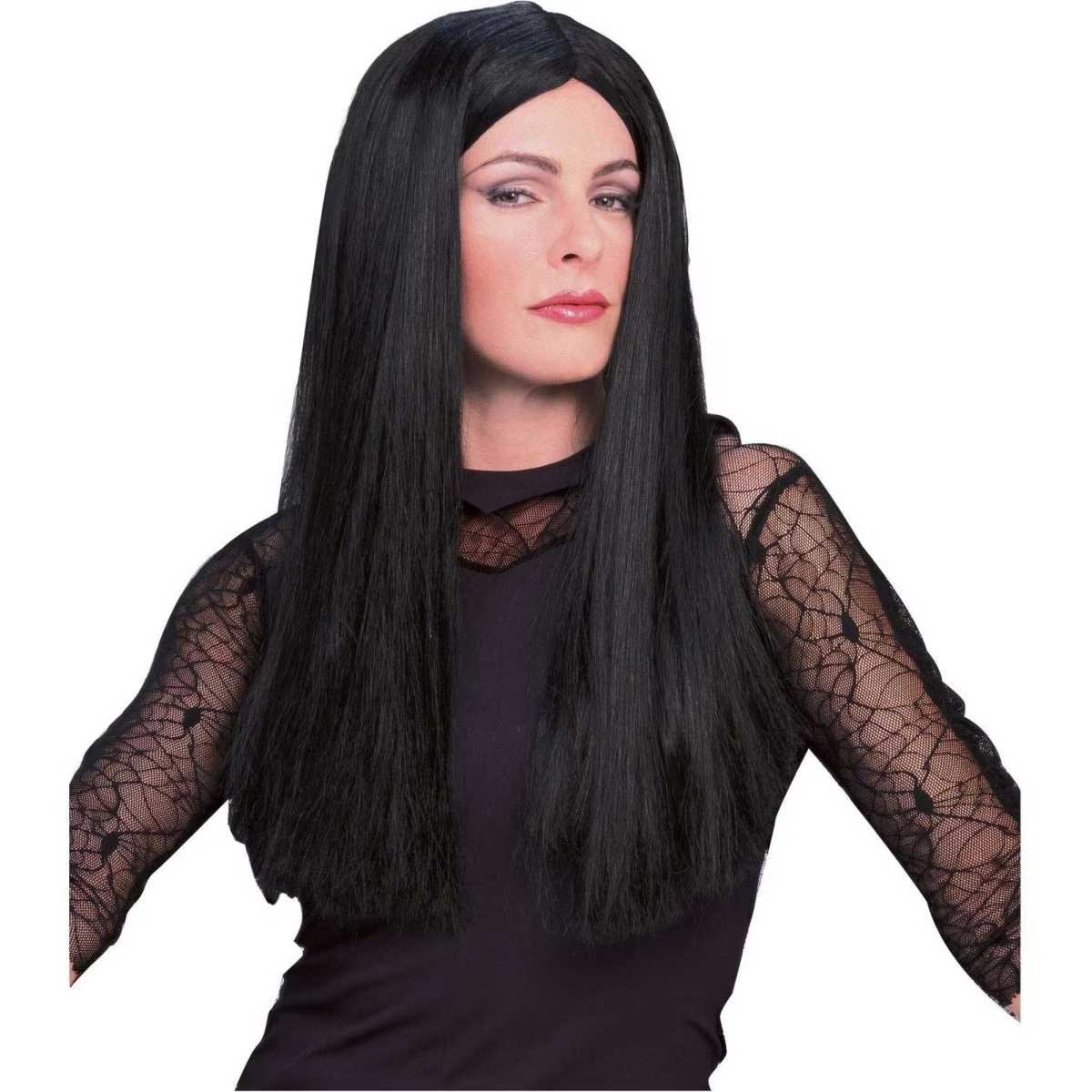 Rubies Morticia Wig Adult 6461 Black Hair Headwear