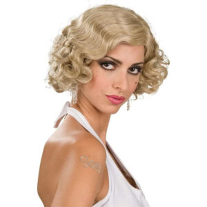 Rubies Blonde Flapper Wig Wavy Hair Dress Up Accessory Adult