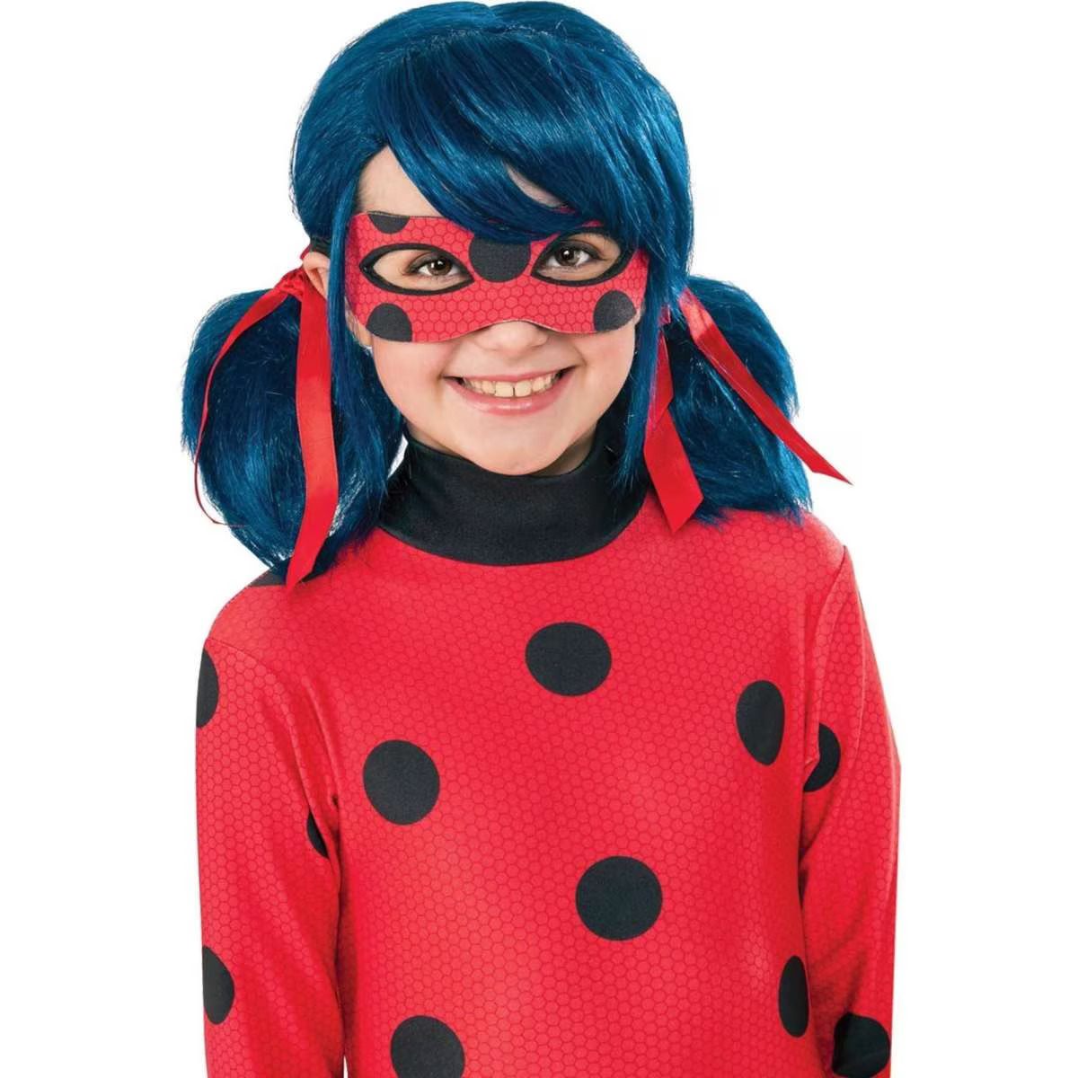 Miraculous Ladybug Metallic Blue Wig Kids/Child Costume Accessory