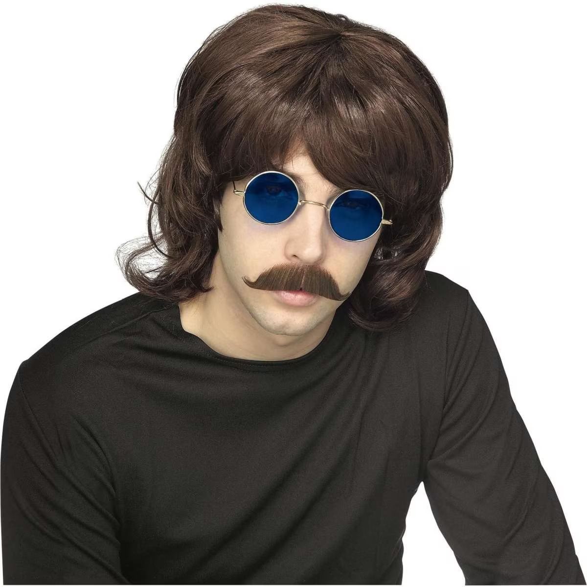 Rubies 70's Brown Wavy Shag Wig Adult 1970s Party Dress Up Costume Accessory