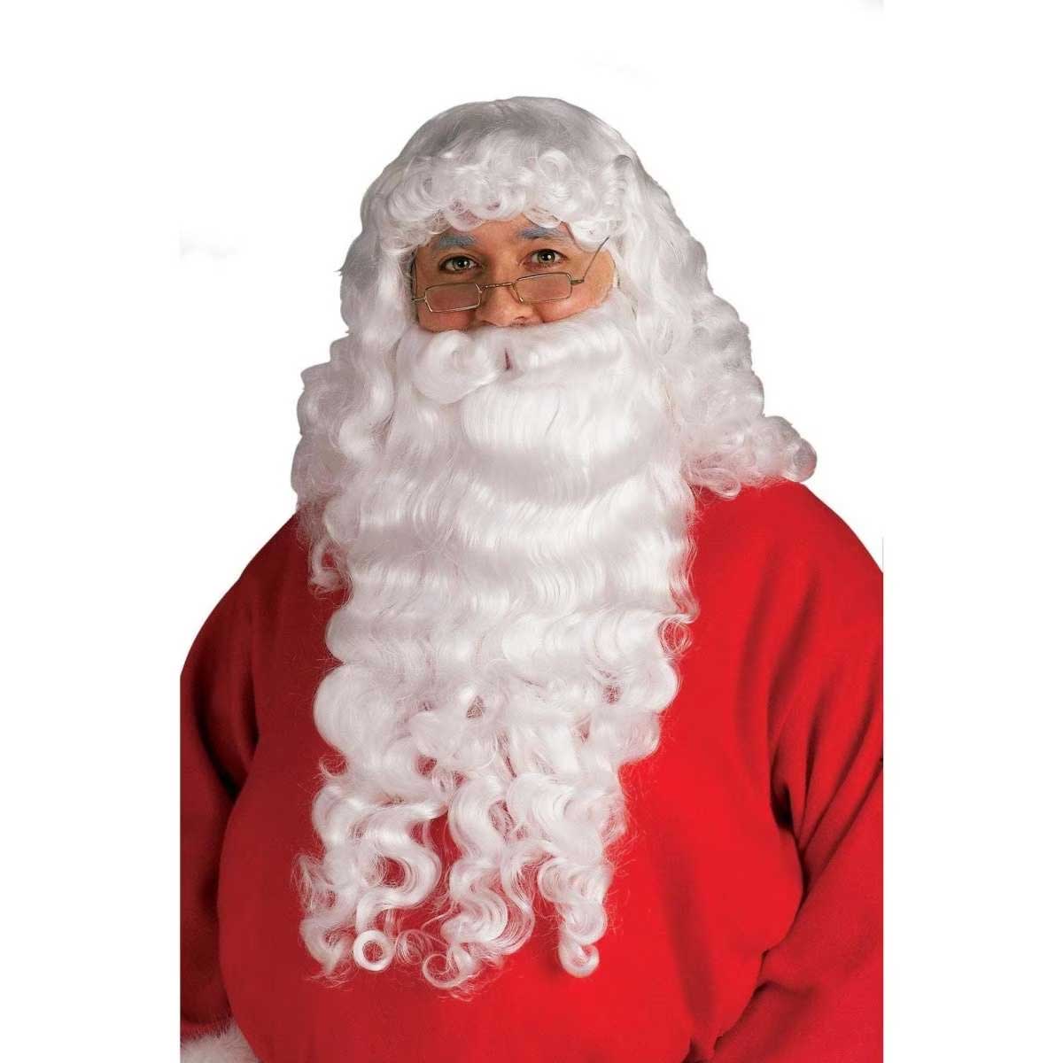 Rubies Santa Plush Beard & Wig Set Adult Christmas Costume