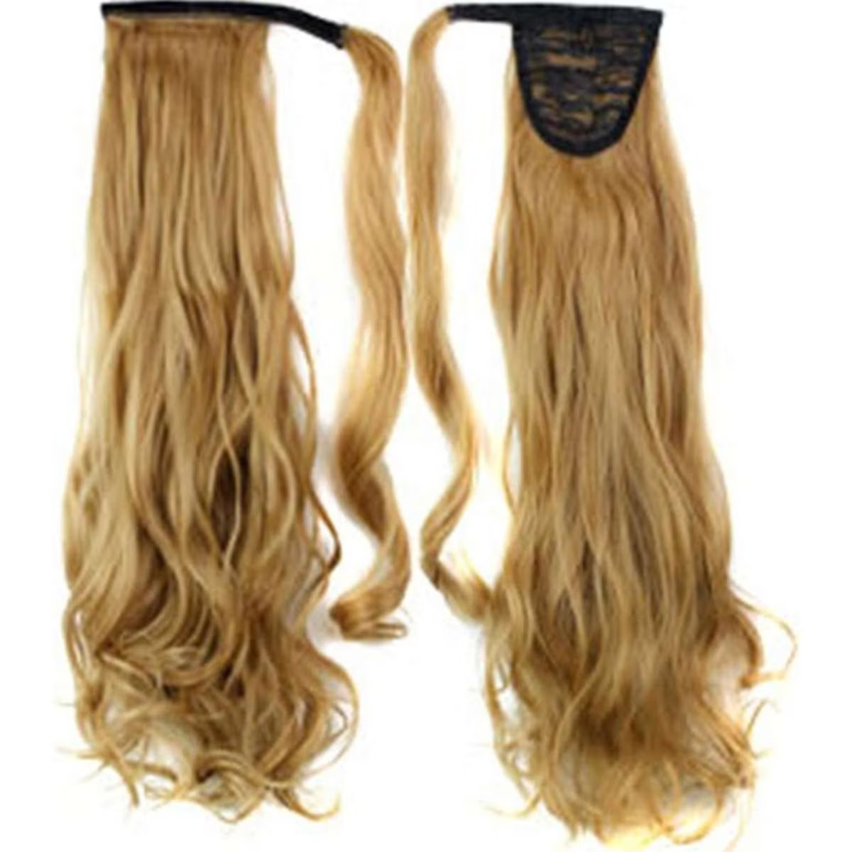 TODO 22" Blonde Medium Blond Synthetic Hair Extension Ponytail Curly Grade AAA