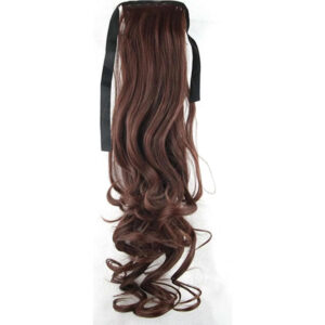 TODO High Grade Synthetic 22" Hair Extension Ponytail Brown Curly Pony Wavy