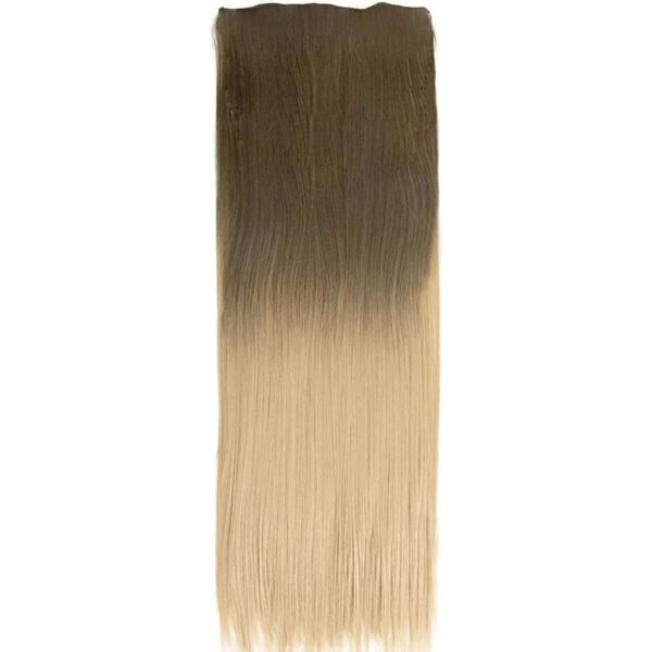TODO 22" Two Tone Ombre Brown Blonde Synthetic Hair Straight 7Piece 16Clips 01