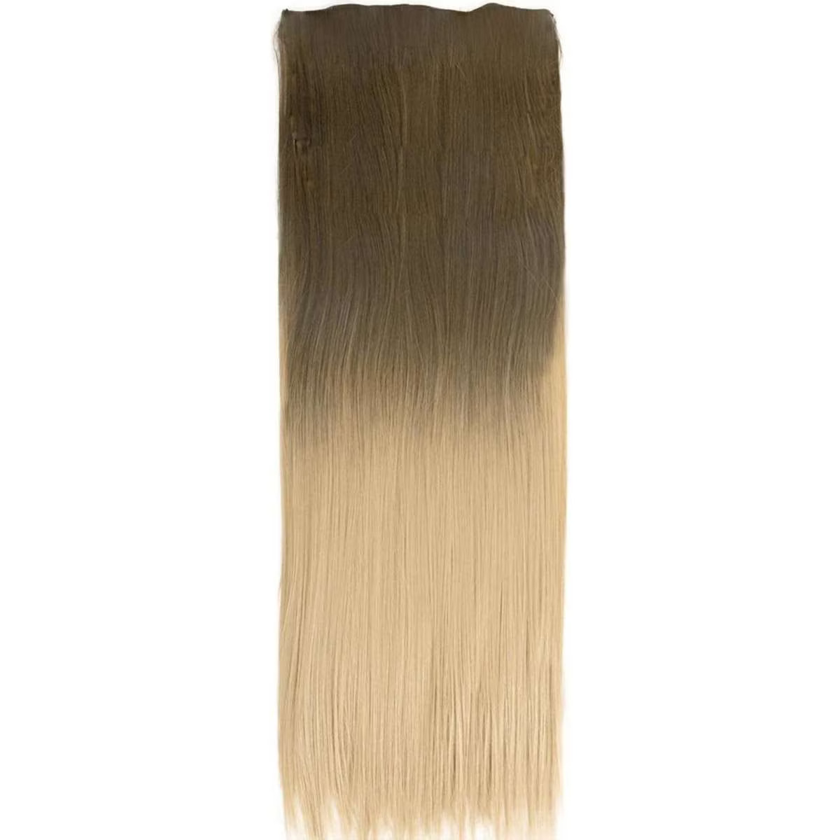 1074328724 TODO 22" Two Tone Ombre Brown Blonde Synthetic Hair Straight 7Piece 16Clips 01