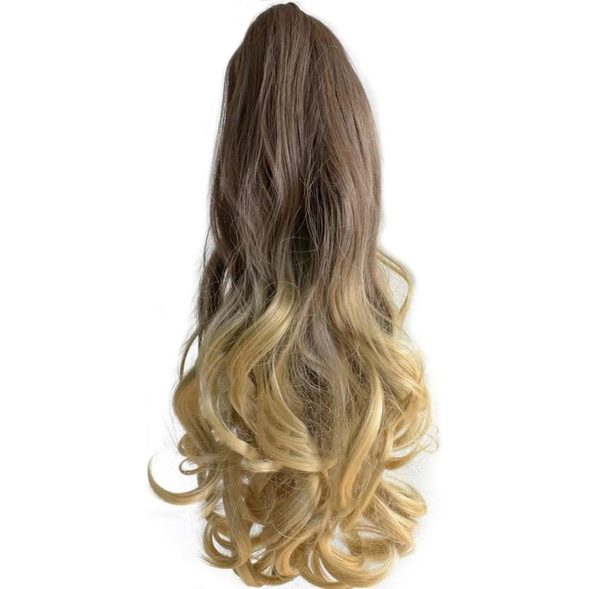 TODO Ombre Ponytail Ribbon Clamp Wavy 50Cm 20" Hair Extension Claw04