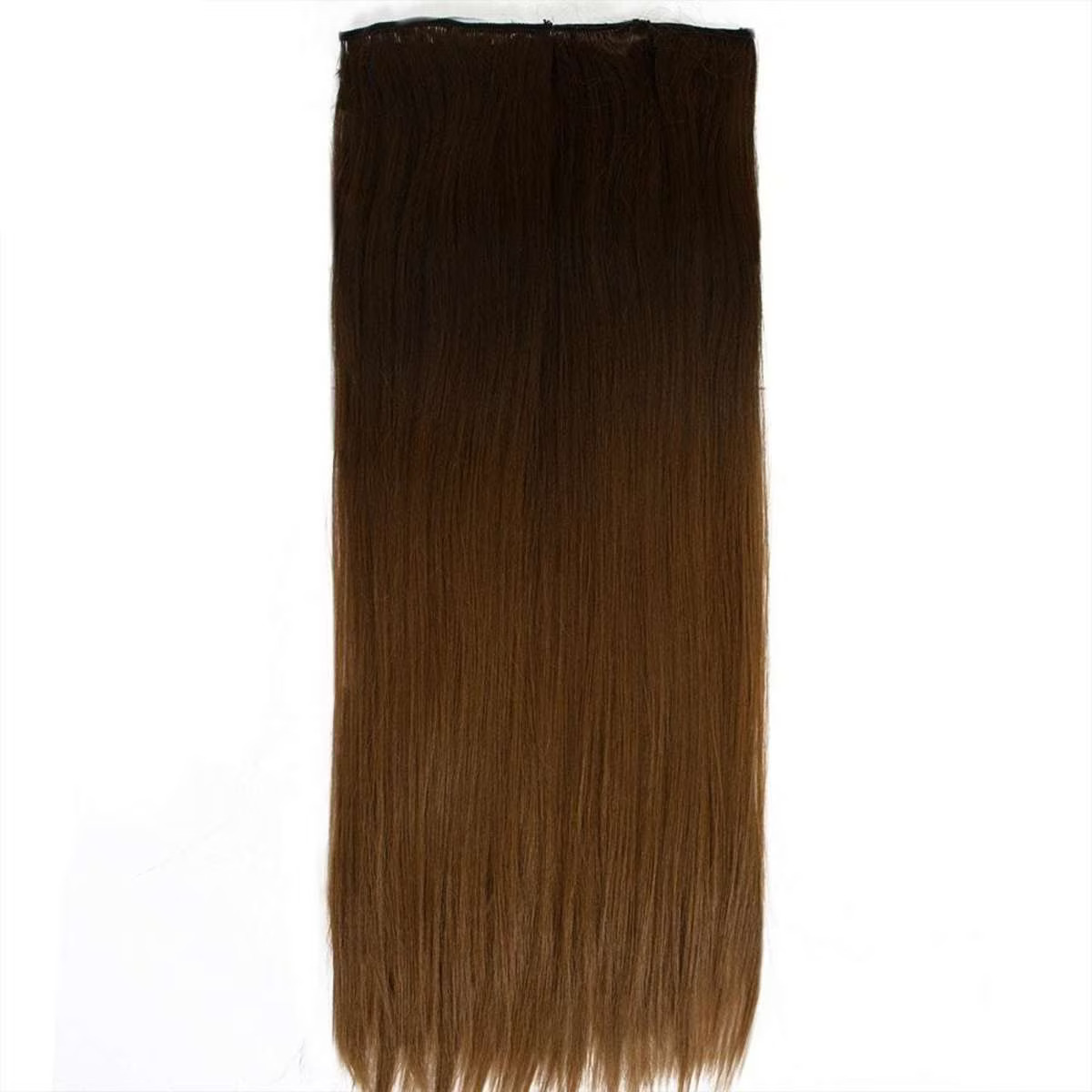TODO 22" Two Tone Ombre Brown Synthetic Hair Straight 7Piece 16Clips 02