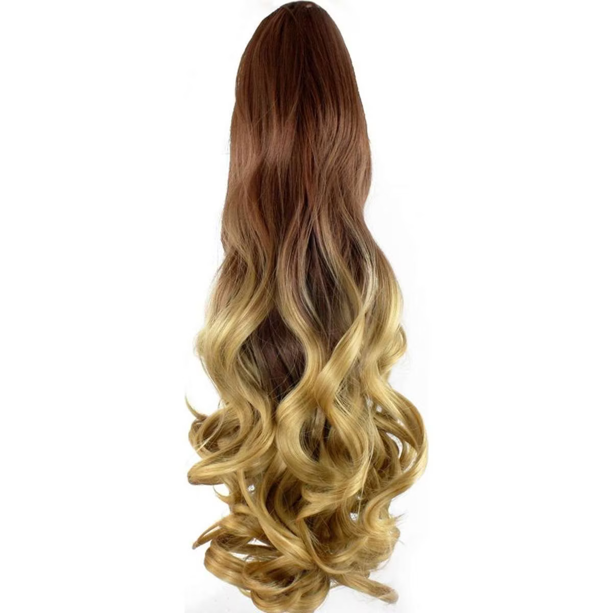 1074328832 TODO Ombre High Grade Ponytail Ribbon Clamp Wavy 50 Cm 22" Extension Claw03