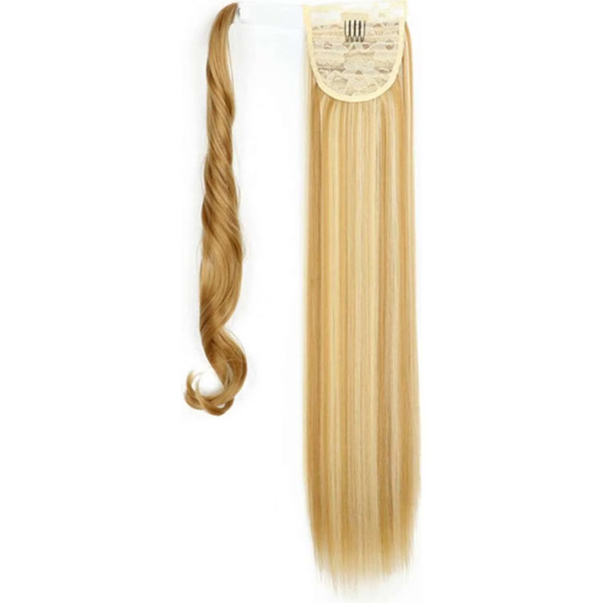 TODO 22" Blonde Medium Blond Grade Aaa Synthetic Hair Extension Ponytail Straight
