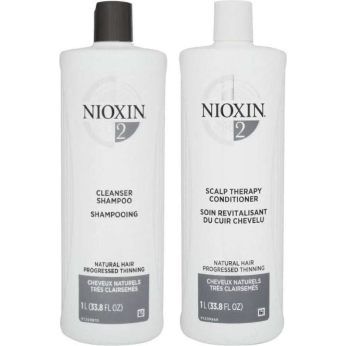 Nioxin System 2 Cleanser Shampoo & Scalp Therapy Conditioner 1L Duo