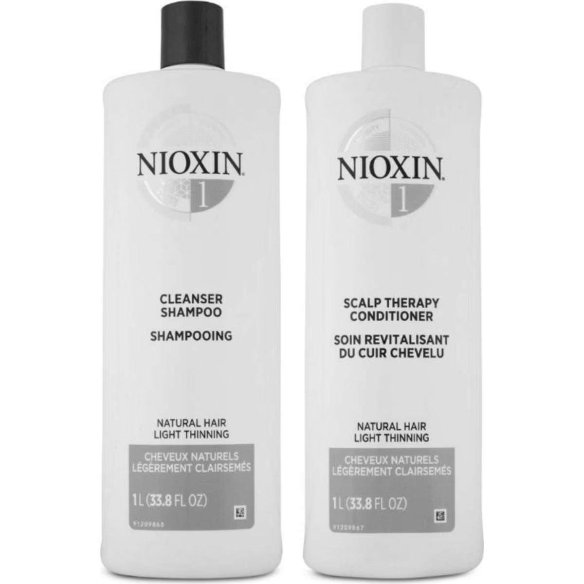 Nioxin System 1 Cleanser Shampoo & Scalp Therapy Conditioner 1L Duo