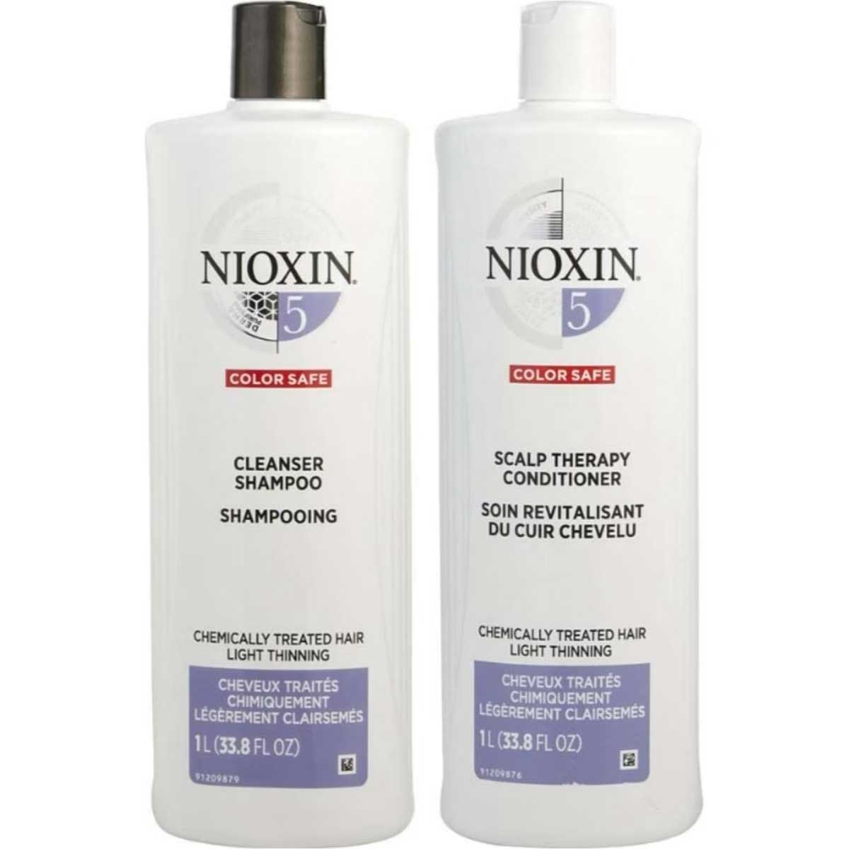 Nioxin System 5 Cleanser Shampoo & Scalp Therapy Conditioner 1L Duo