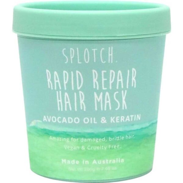 Organik Botanik Splotch Avocado Oil & Keratin Rapid Repair Hair Mask Tub 200g