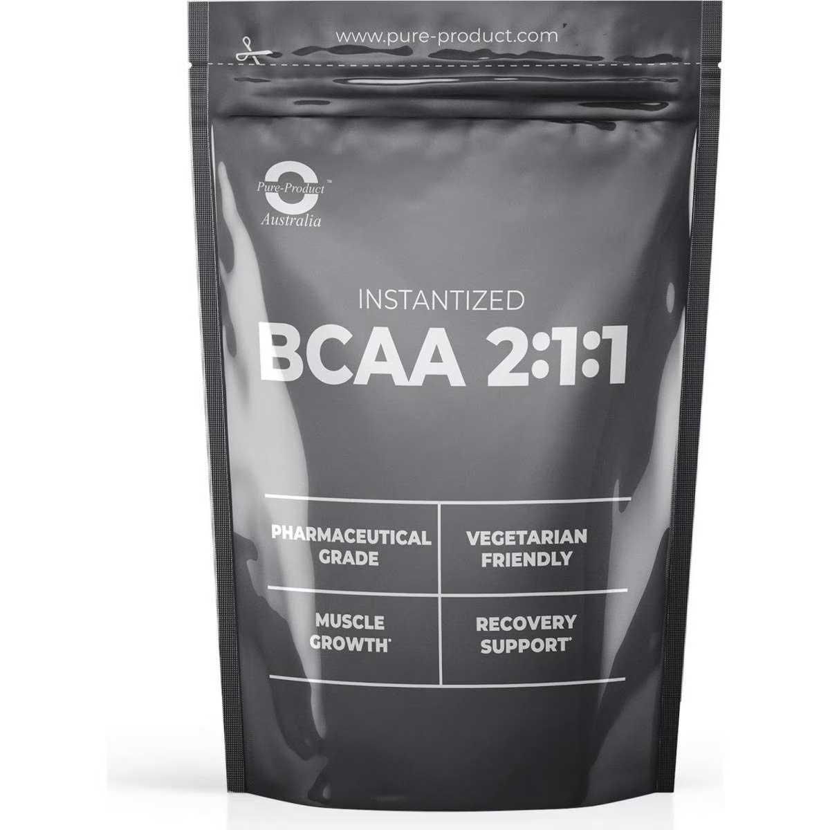 Pure Product Australia BCAA Powder 2:1:1 500g Unflavoured No Shaker Glass