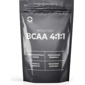 Pure Product Australia BCAA Powder 4:1:1 500g Unflavoured No Shaker Glass