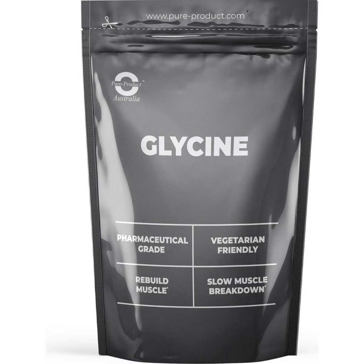 1074432890 Pure Product Australia Glycine Powder 250g Unflavoured No Shaker Glass