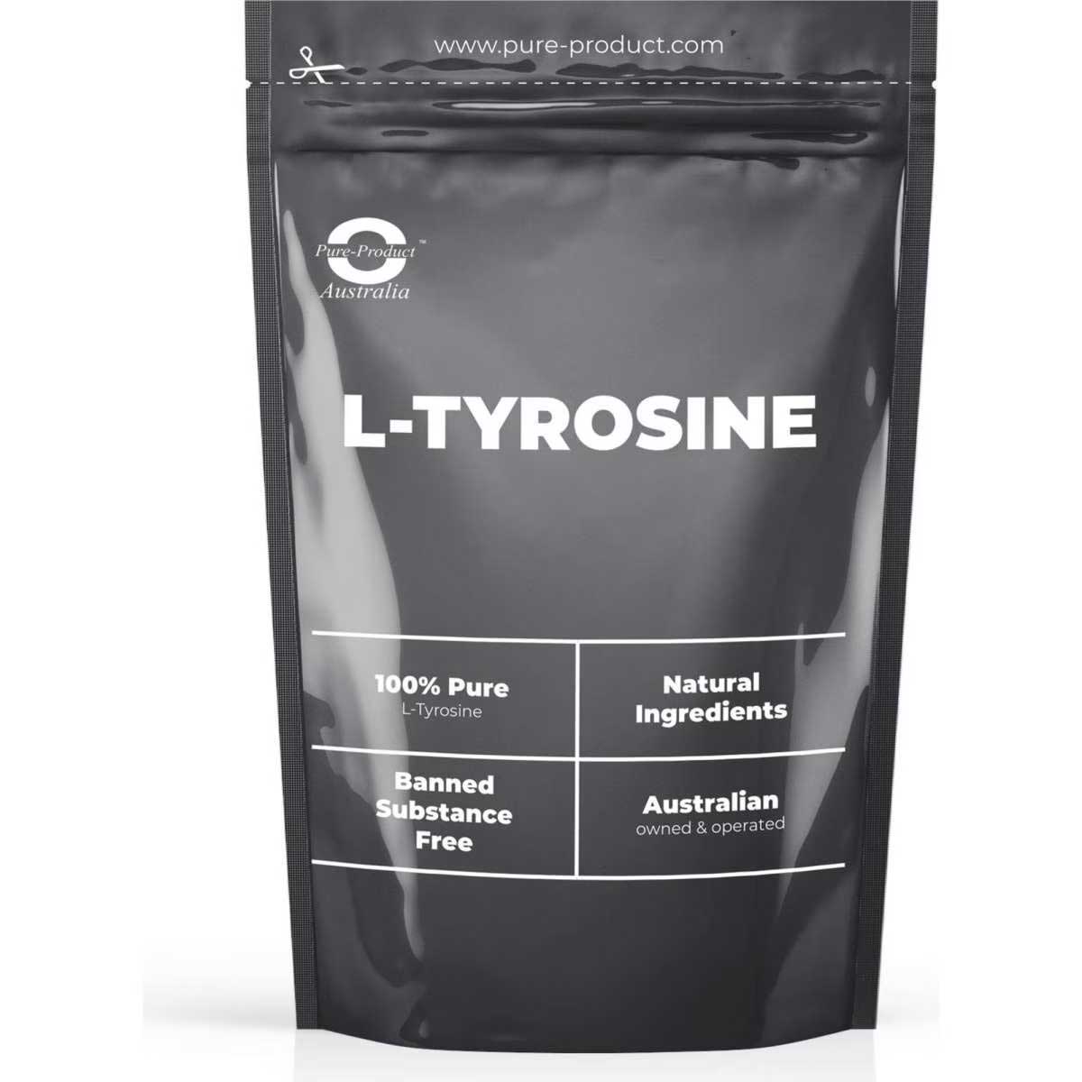 1074433003 Pure Product Australia L-Tyrosine 1kg Unflavoured No Shaker Glass