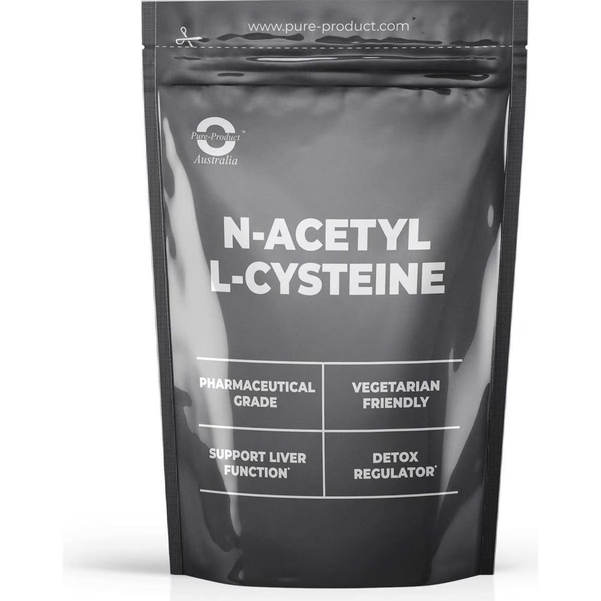 1074433107 Pure Product Australia N-Acetyl L-Cysteine (NAC) 1kg Unflavoured No Shaker Glass