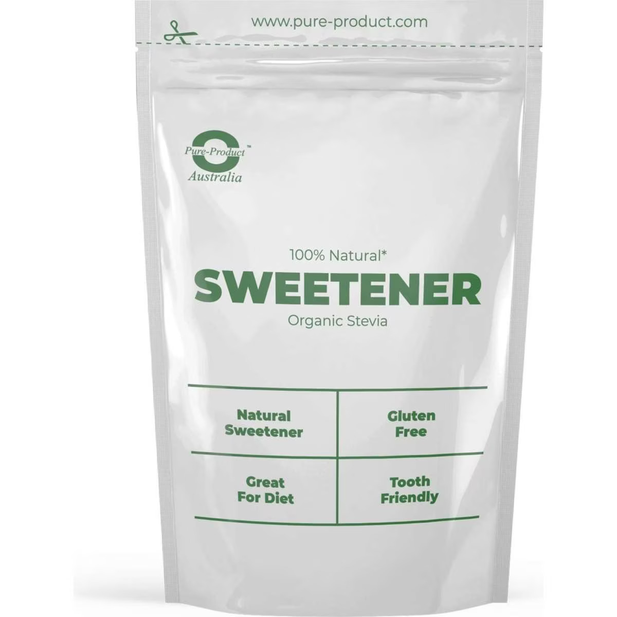 1074433114 Pure Product Australia Organic Stevia 100% Natural Sweetener 1KG No Shaker Glass