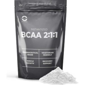 Pure Product Australia BCAA Powder 2:1:1 500g Unflavoured with Shaker Glass