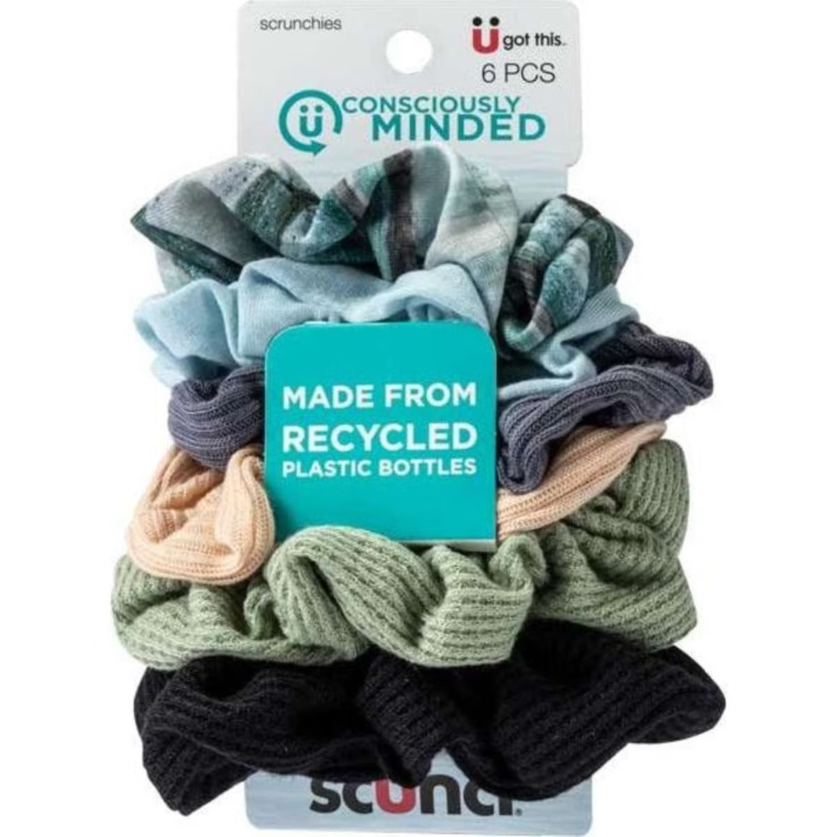 1074574004 Scunci Scrunchies Consciously Minded 6 Piece