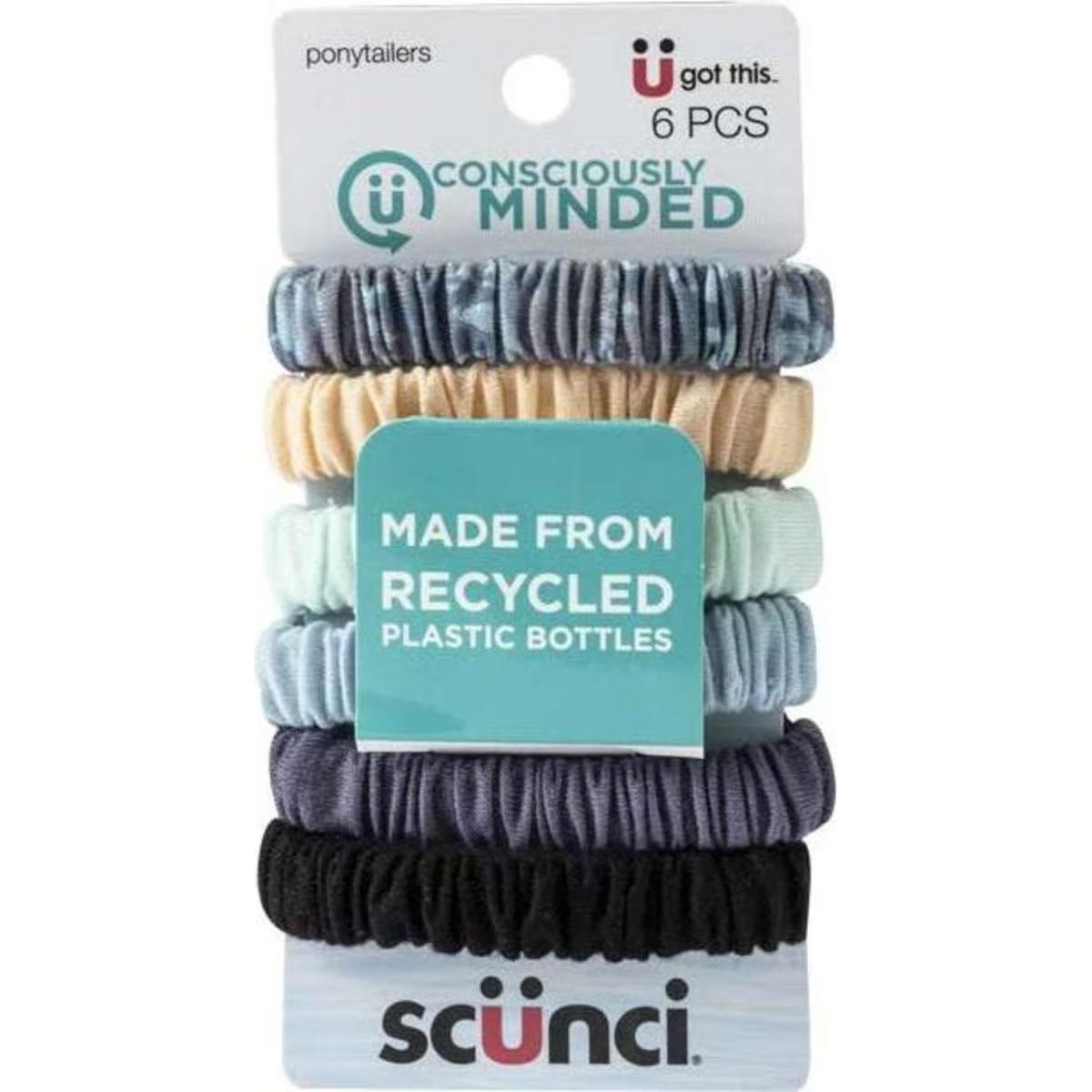 Scunci Ponytailers Consciously Minded 6 Piece