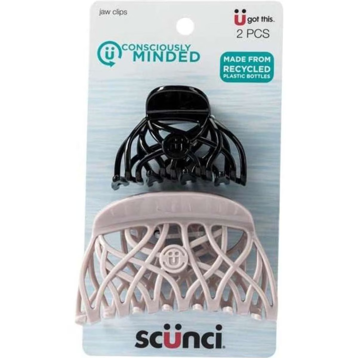 Scunci Jaw Clips Consciously Minded 2 Pieces
