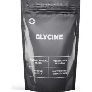 Pure Product Australia Glycine Powder 500g Unflavoured No Shaker Glass
