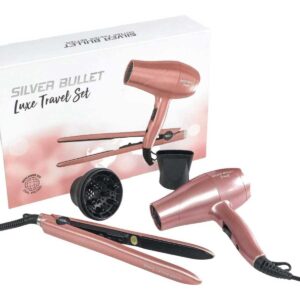Silver Bullet Silver Bullet Mini Hair Dryer and Straightener Iron Luxe Travel Set - Rose Gold