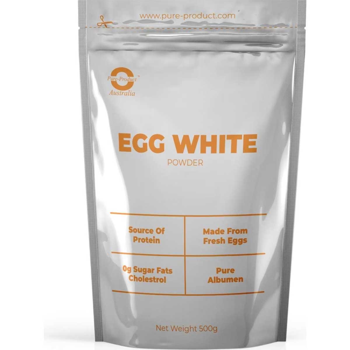 1074727112 Pure Product Australia Egg White Powder 500G with Shaker Glass