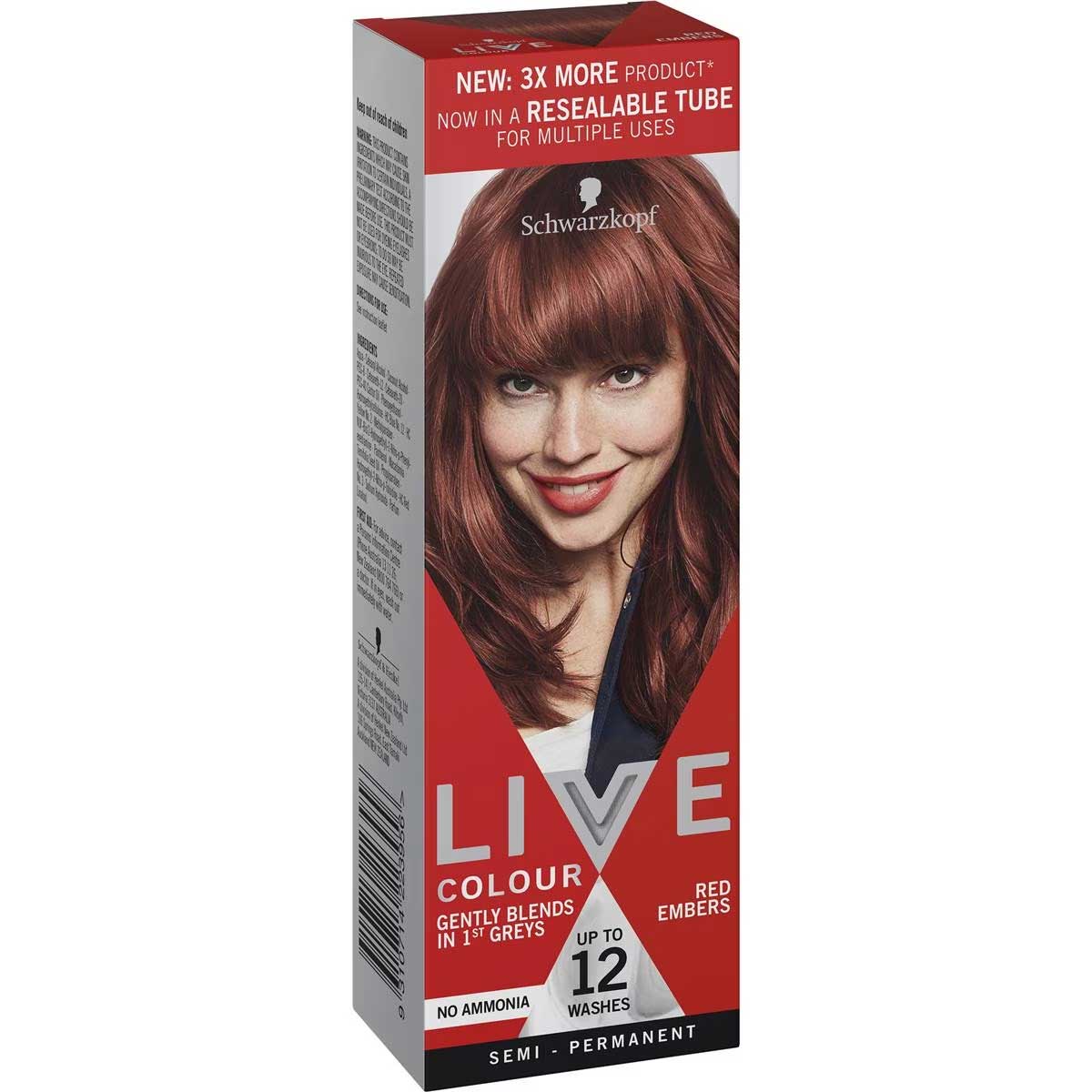 Schwarzkopf Live Colour Red Embers Semi Permanent Each