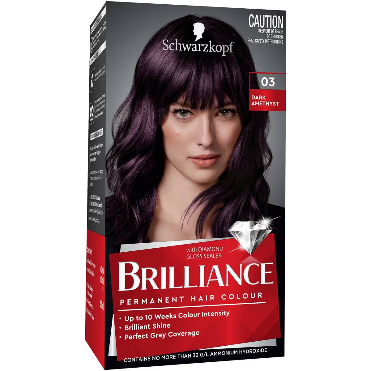151644 Schwarzkopf Brilliance 03 Dark Amethyst Permanent Colour Each