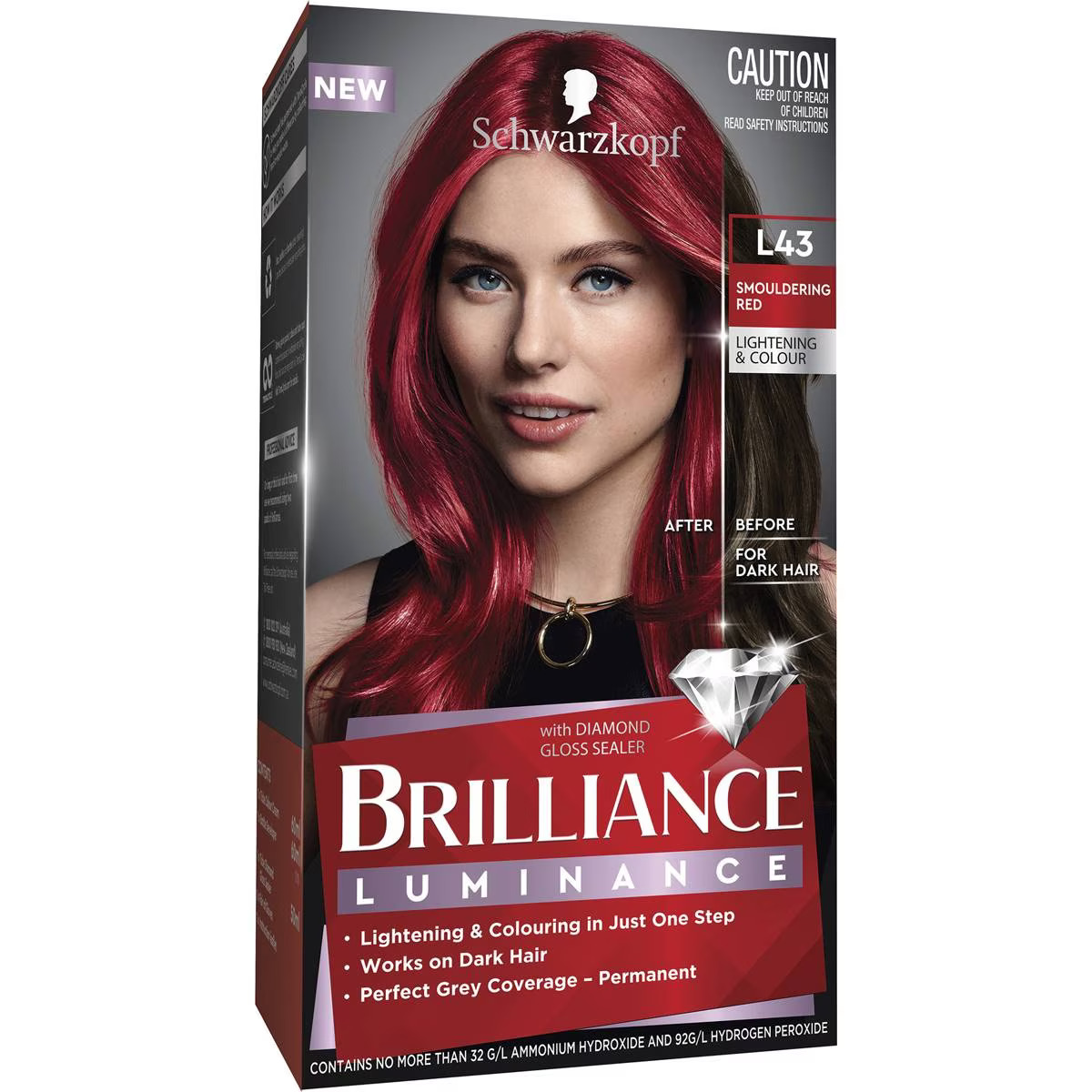 151645 Schwarzkopf Brilliance L43 Smouldering Red Permanent Colour Each